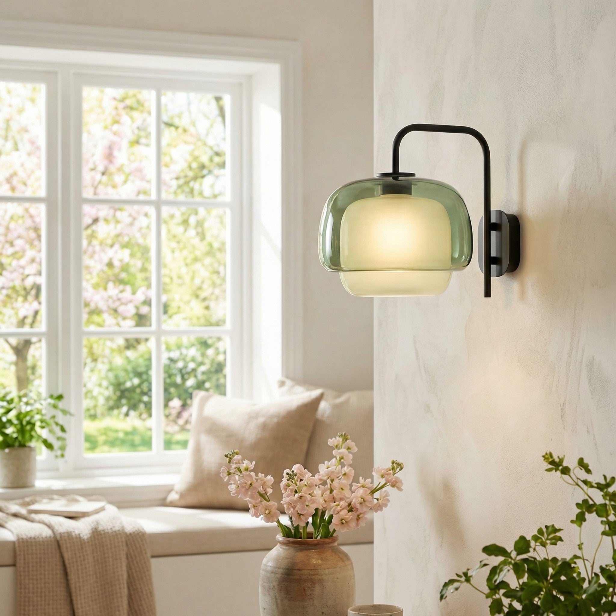 Lumen Tove Glass Shade Wall Sconce