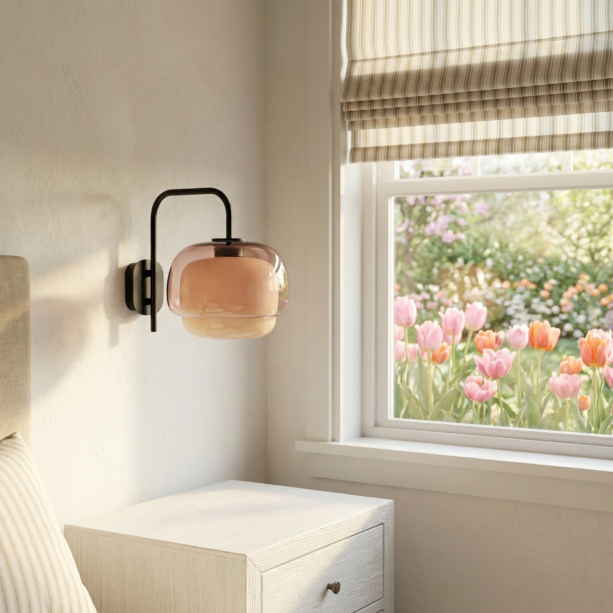Lumen Tove Glass Shade Wall Sconce