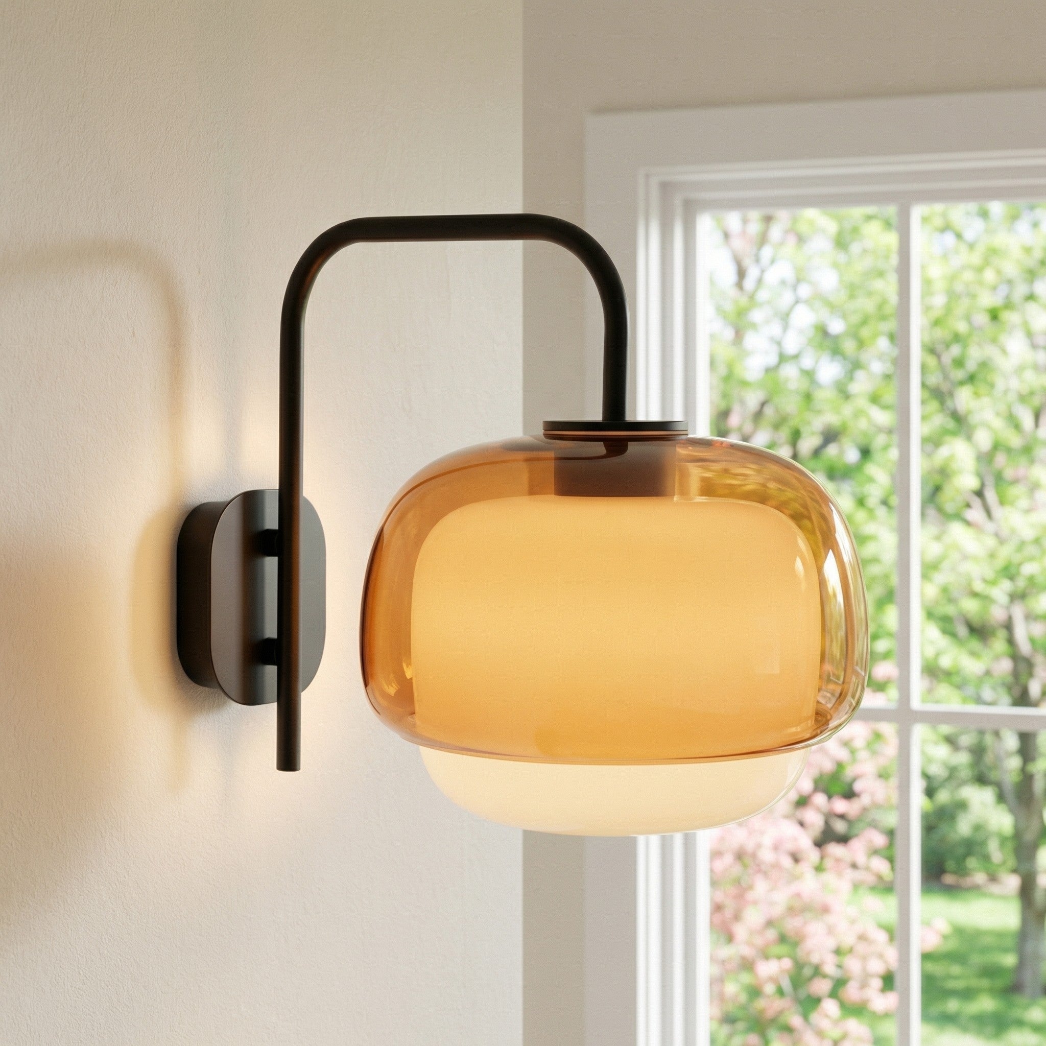 Lumen Tove Glass Shade Wall Sconce