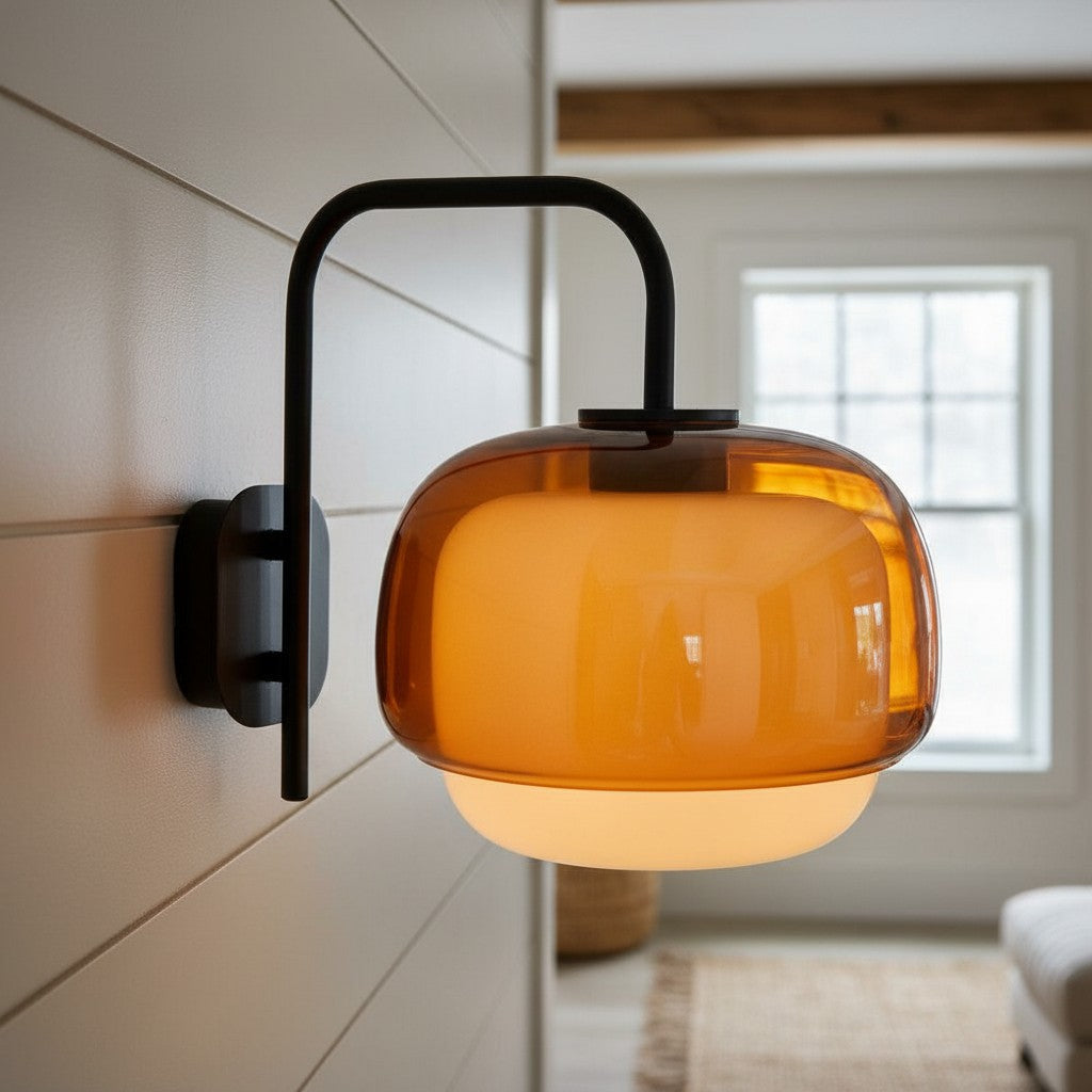 Lumen Tove Glass Shade Wall Sconce