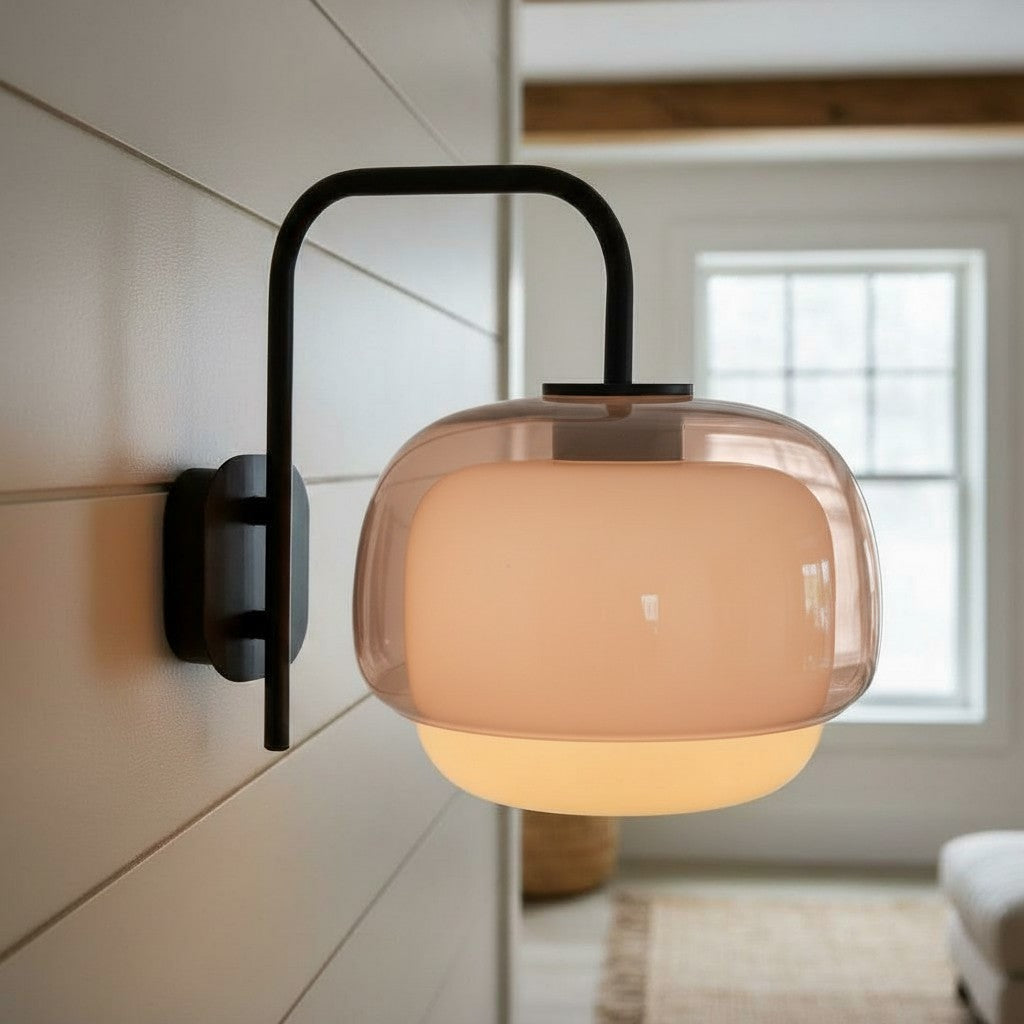 Lumen Tove Glass Shade Wall Sconce