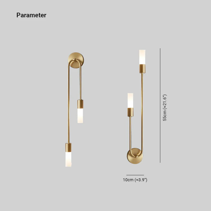 Lumen Meza Gold Wall Sconce Set