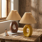 Lumen Solace Sculpted Wood Table Lamp