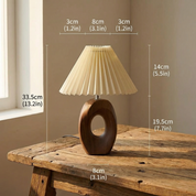 Lumen Solace Sculpted Wood Table Lamp