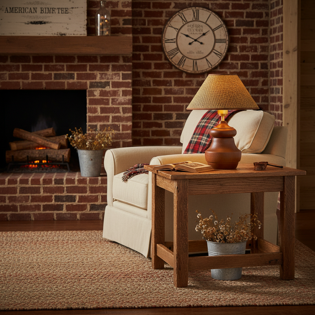 Lumen Plaid Shade Table Lamp