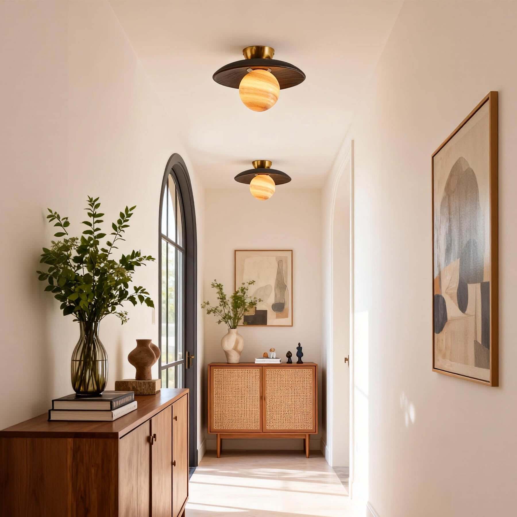 Lumen Nordic Glass Ceiling Lamp