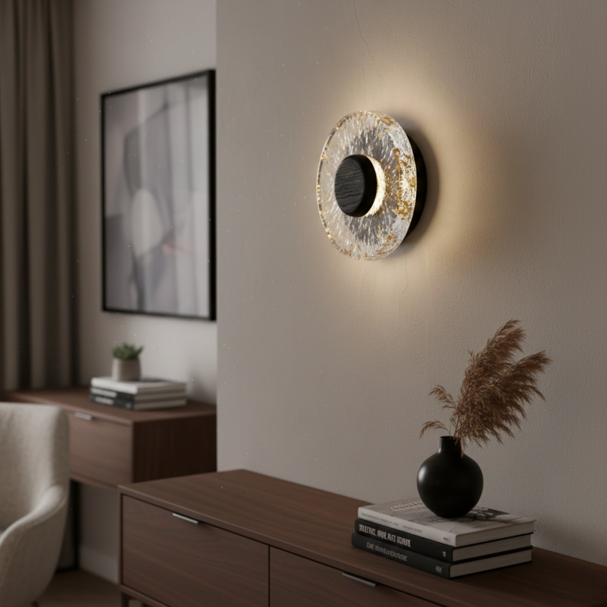 Lumen Vedra Wooden Glass Wall Lamp