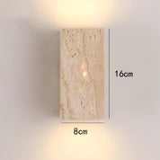 Lumen Travertine Outdoor Wall Lamp