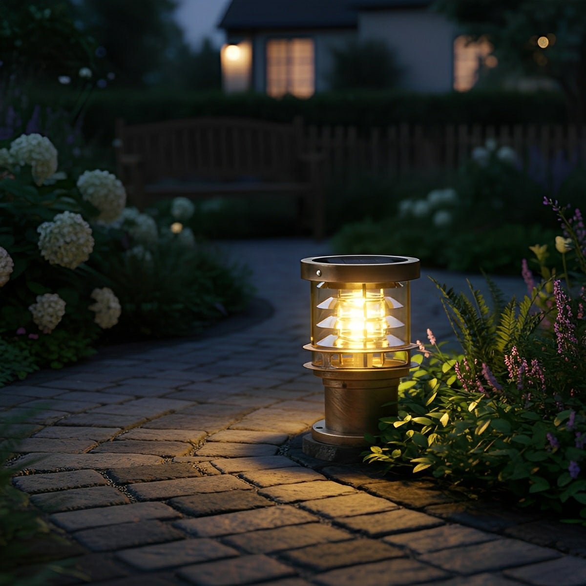 Lumen Tiered Cylinder Outdoor Post Light