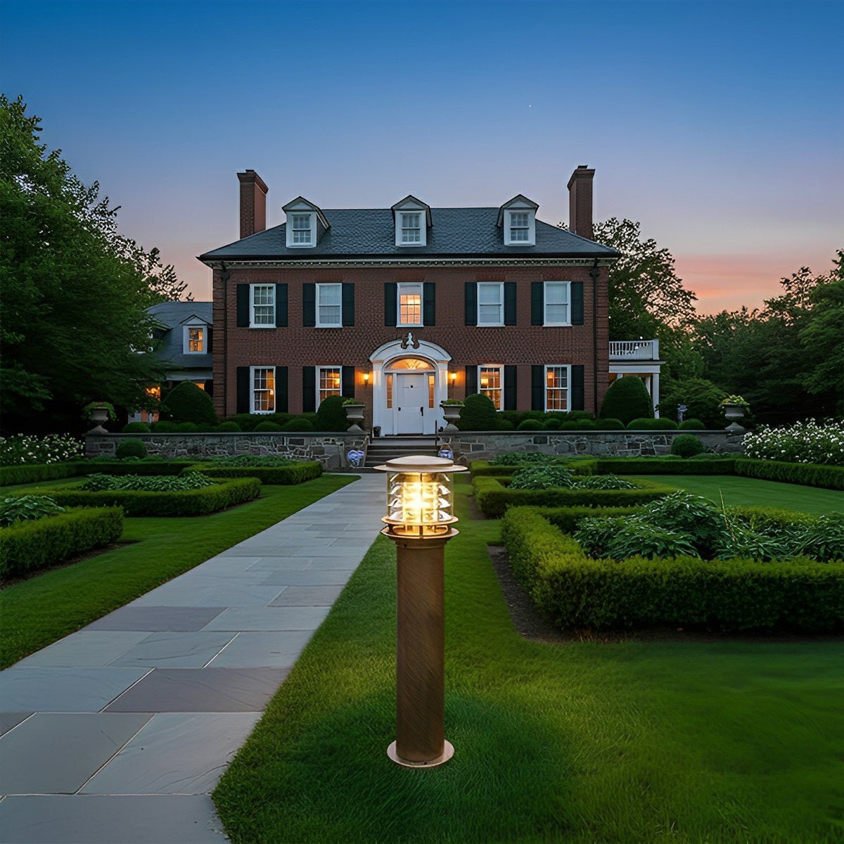 Lumen Tiered Cylinder Outdoor Post Light