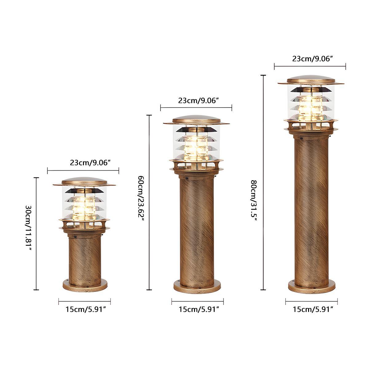 Lumen Tiered Cylinder Outdoor Post Light