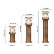 Lumen Tiered Cylinder Outdoor Post Light