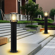 Lumen Tiered Cylinder Outdoor Post Light