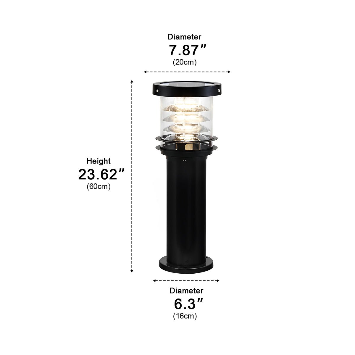 Lumen Tiered Cylinder Outdoor Post Light