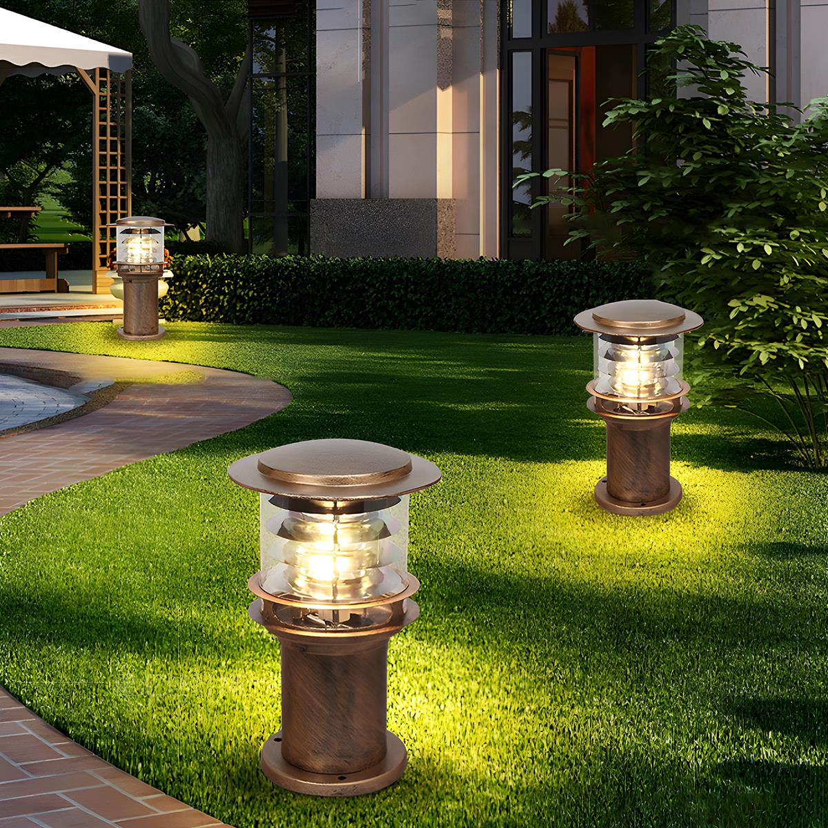 Lumen Tiered Cylinder Outdoor Post Light