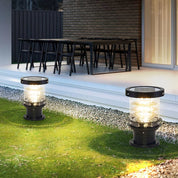 Lumen Tiered Cylinder Outdoor Post Light