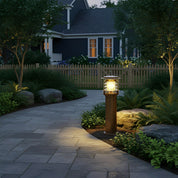 Lumen Tiered Cylinder Outdoor Post Light