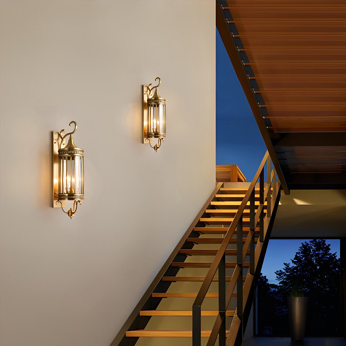 Lumen Vintage Copper Porch Wall Light