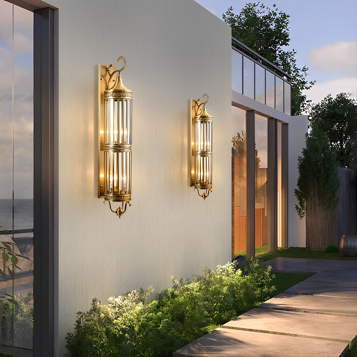 Lumen Vintage Copper Porch Wall Light