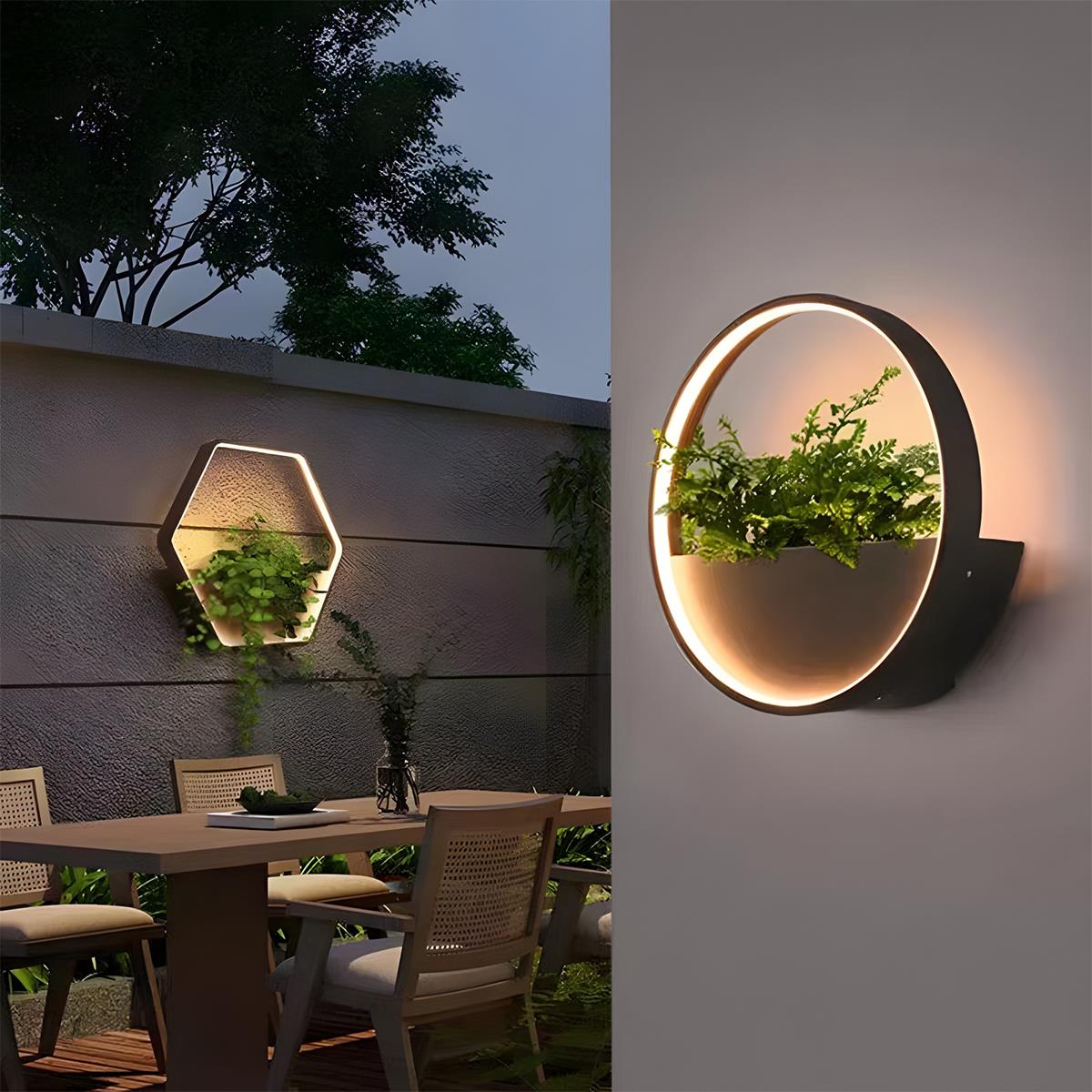 Lumen Illuminated Planter Wall Light