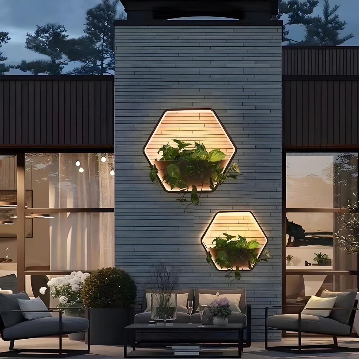 Lumen Illuminated Planter Wall Light