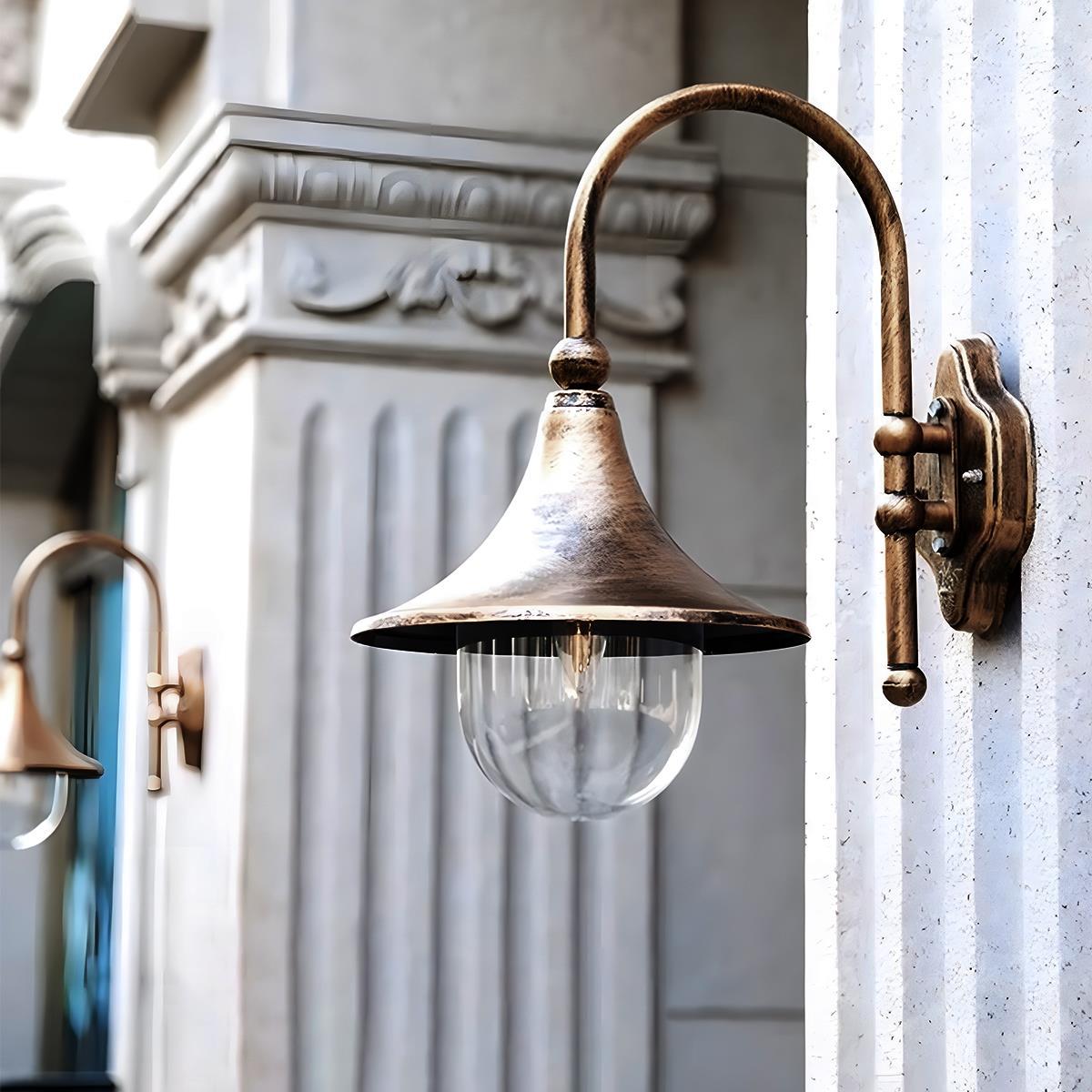 Lumen Farmhouse Horn Outdoor Wall Light