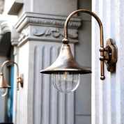 Lumen Farmhouse Horn Outdoor Wall Light