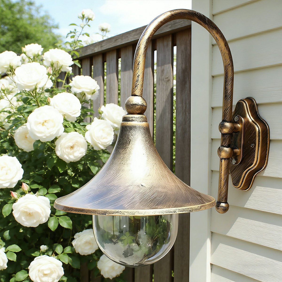 Lumen Farmhouse Horn Outdoor Wall Light