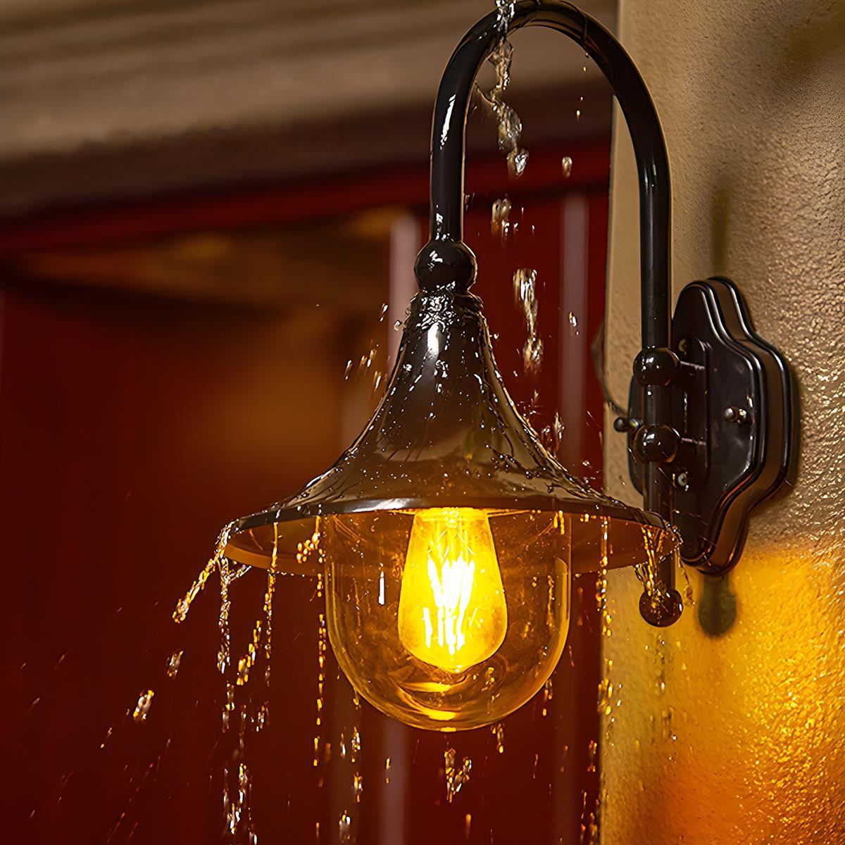 Lumen Farmhouse Horn Outdoor Wall Light