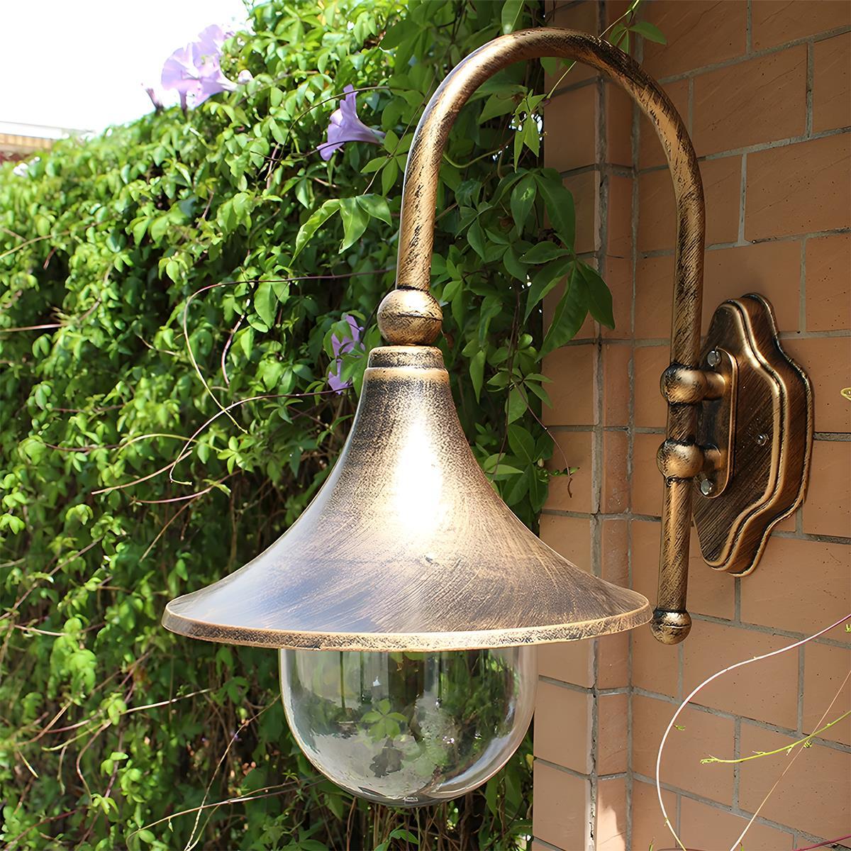 Lumen Farmhouse Horn Outdoor Wall Light