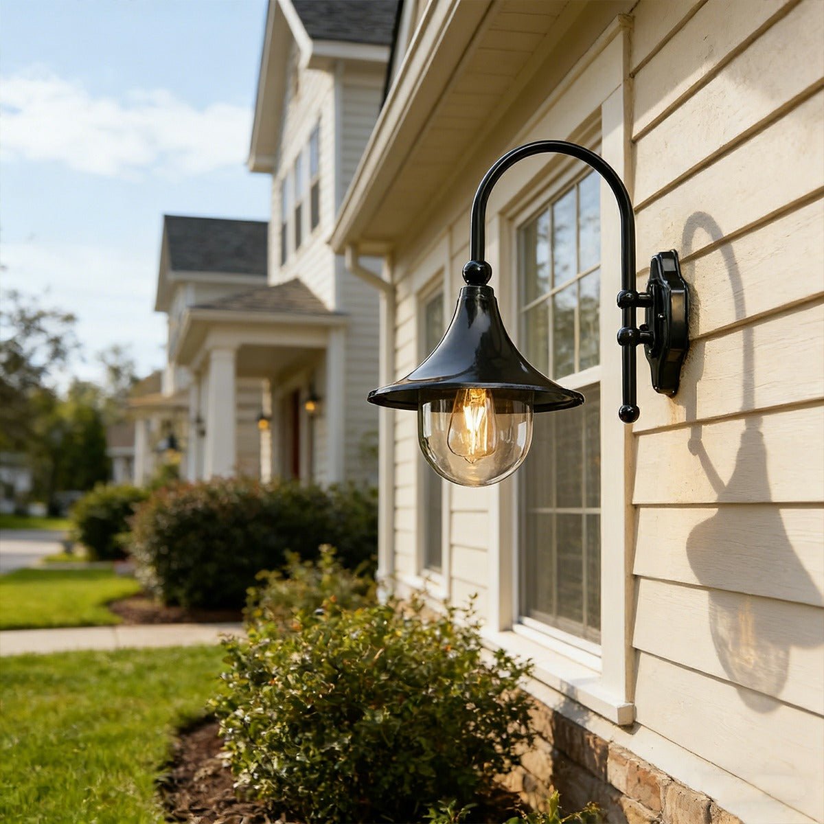 Lumen Farmhouse Horn Outdoor Wall Light