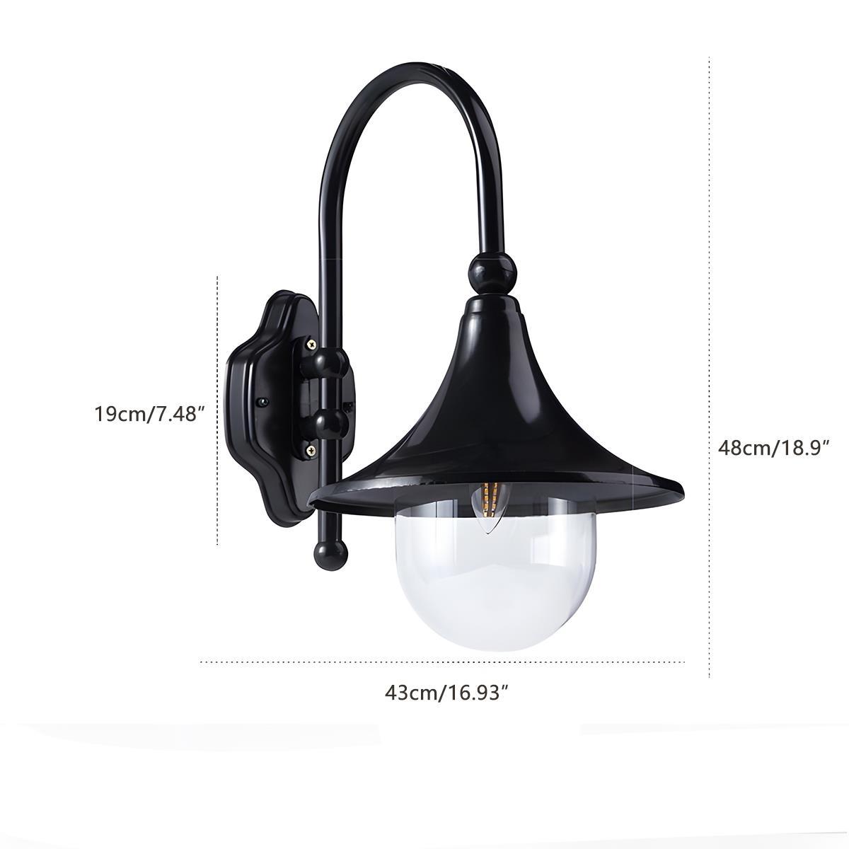 Lumen Farmhouse Horn Outdoor Wall Light