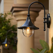 Lumen Farmhouse Horn Outdoor Wall Light