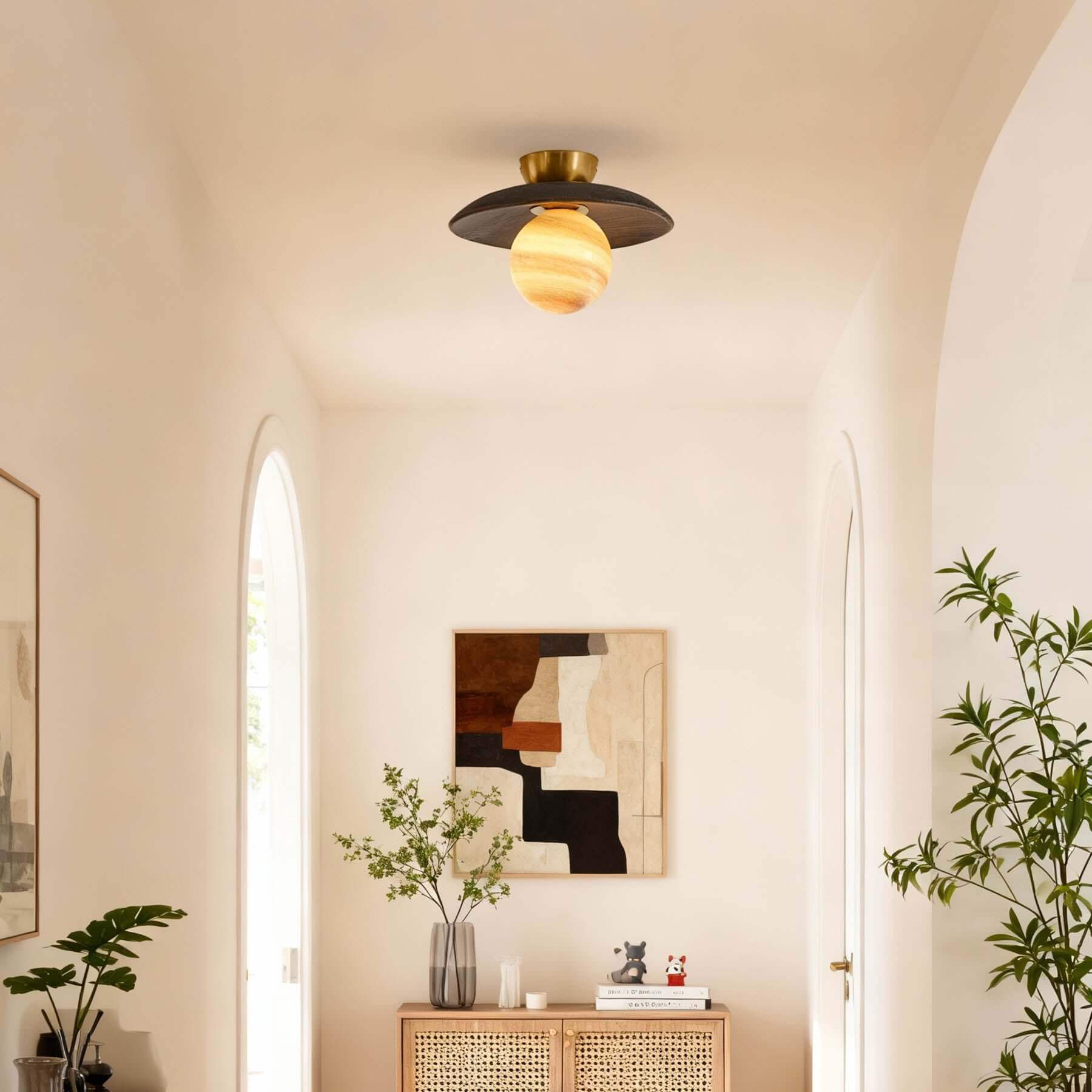 Lumen Nordic Glass Ceiling Lamp